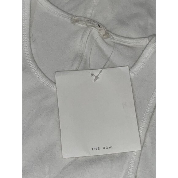 The Row Womens White Racerback Tank Top XS Sleeveless Casual Cotton Blend - Picture 9 of 15